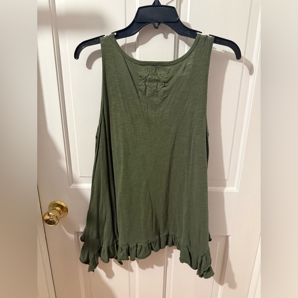 3/$17! Green Tank Too with Ruffle Hem - Picture 4 of 6